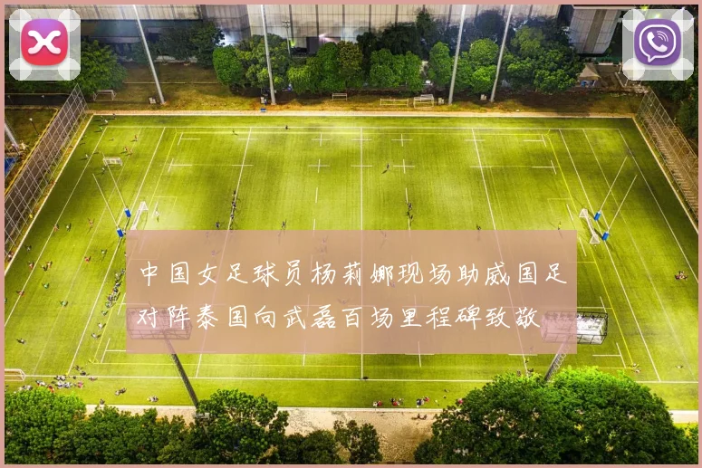中国女足球员杨莉娜现场助威国足对阵泰国向武磊百场里程碑致敬